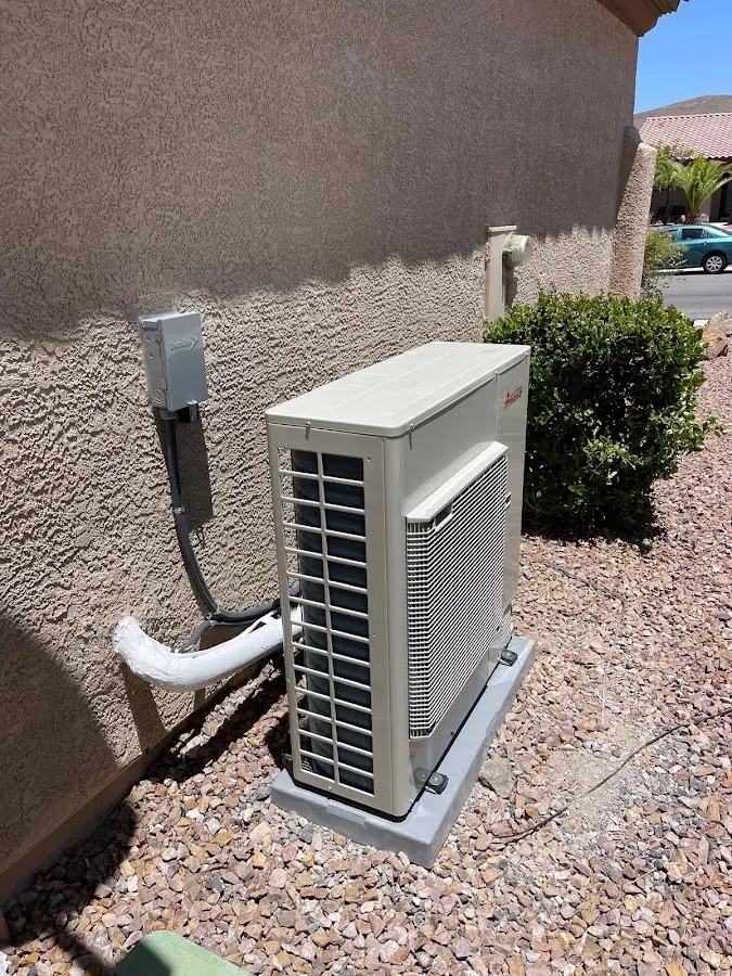 Residential air conditioning condenser unit in Stanford